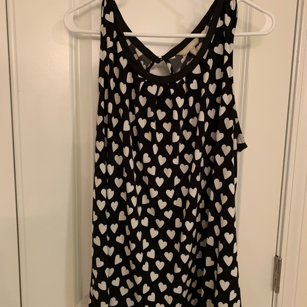 Banana Republic Black and White Heart Tank
